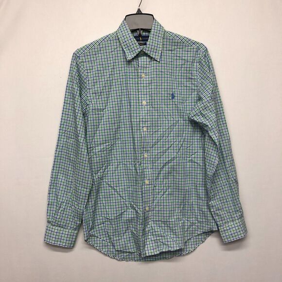 Ralph Lauren Men Long Sleeve Button Up Shirt Size Small Plaid Stretch B262 -23 - Picture 1 of 14